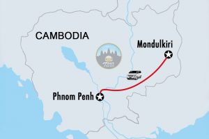 Private Taxi Transfer Phnom Penh - Mondulkiri Map